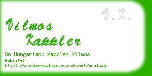 vilmos kappler business card
